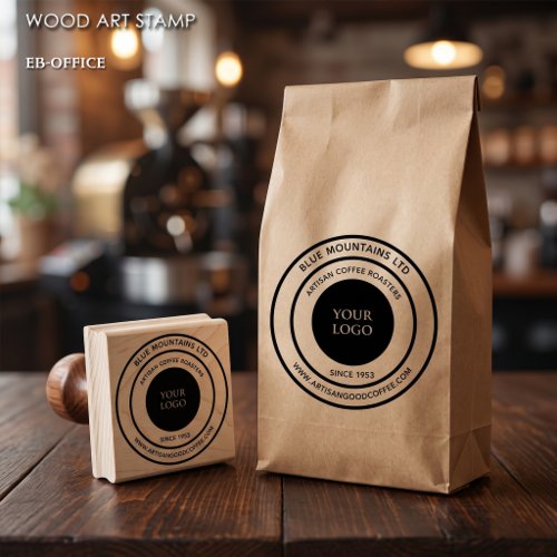 Custom Business Logo Modern Circular Rubber Stamp