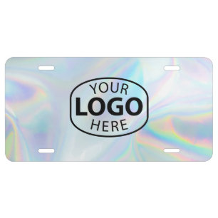 Custom Business Logo Modern Holographic Modern License Plate