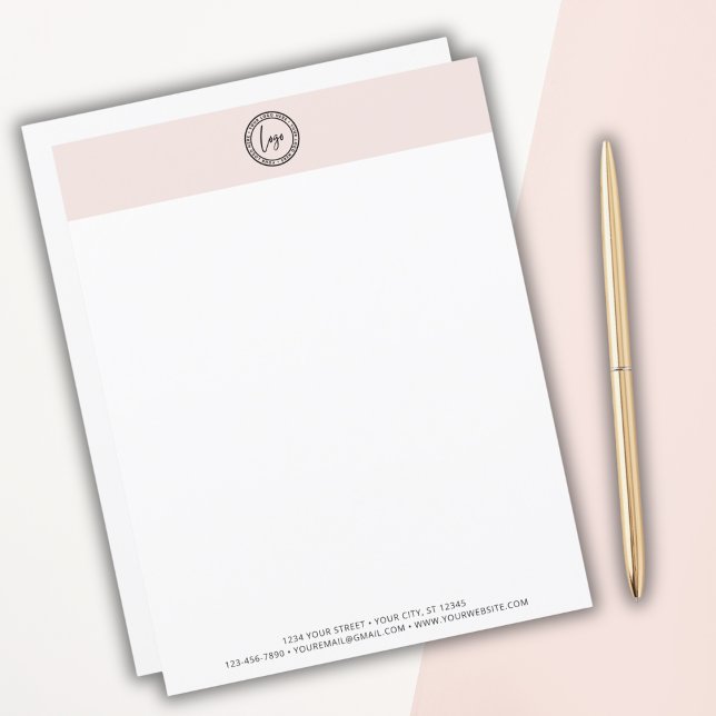 Custom Business Logo Modern Minimal Blush Pink (Creator Uploaded)