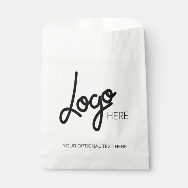 Custom Business Logo Modern Minimalist  Favor Bag (Front)