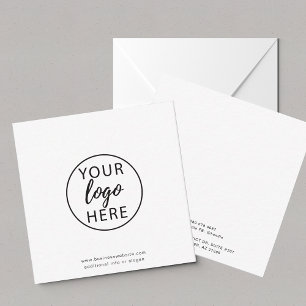 Custom Business Logo Modern Minimalist Note Card