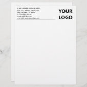 Custom Business Logo Modern Office Letterhead (Front/Back)