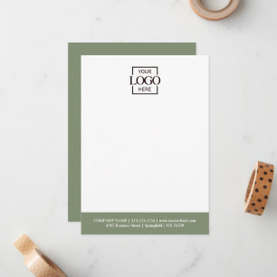 Custom Business Logo Modern Simple Minimalist Note Card