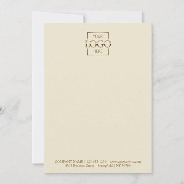 Custom Business Logo Modern Simple Minimalist Note Card (Front)