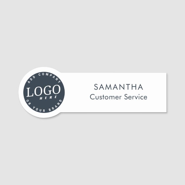 Custom Business Logo Modern Staff Name Tag (Front)