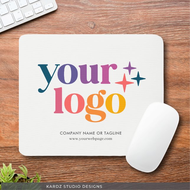 Custom Business Logo Mouse Pad (Customize with your logo, Company Name or Tagline and website.)