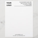 Custom Business Logo Name Addres Info Letterhead<br><div class="desc">Custom Colors and Font - Your Business Office Letterhead with Logo - Add Your Logo - Image / Business Name - Company / Address - Contact Information - Resize and move or remove and add elements / image with Customization tool. Choose font / size / color ! Good Luck -...</div>