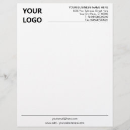 Custom Business Logo Name Address Info Letterhead