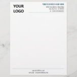 Custom Business Logo Name Address Info Letterhead<br><div class="desc">Custom Colors and Font - Your Business Letterhead with Logo - Add Your Logo - Image / Name - Company / Address - Contact Information/ more - Resize and move or remove and add elements / image with Customization tool. Choose colors / font / size ! Good Luck - Be...</div>