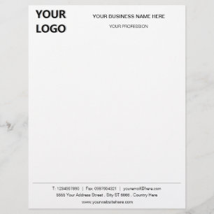 Custom Business Logo Name Address Letterhead