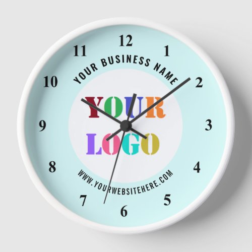 Custom Business Logo Name and Colors Clock Gift