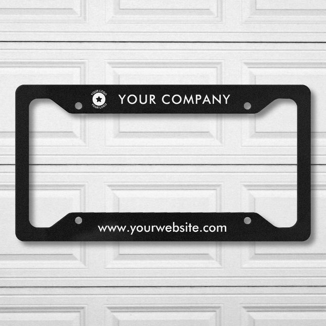 Custom Business Logo Name And Website License Plate Frame (Creator Uploaded)