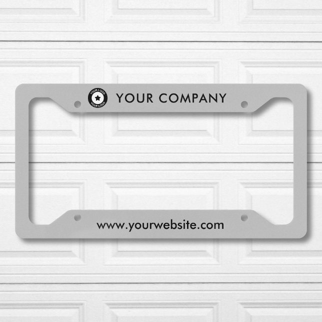 Custom Business Logo Name And Website License Plate Frame (Creator Uploaded)