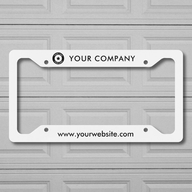 Custom Business Logo Name And Website License Plate Frame (Creator Uploaded)