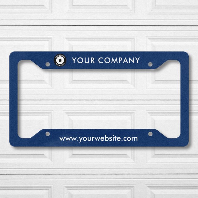 Custom Business Logo Name And Website License Plate Frame (Creator Uploaded)