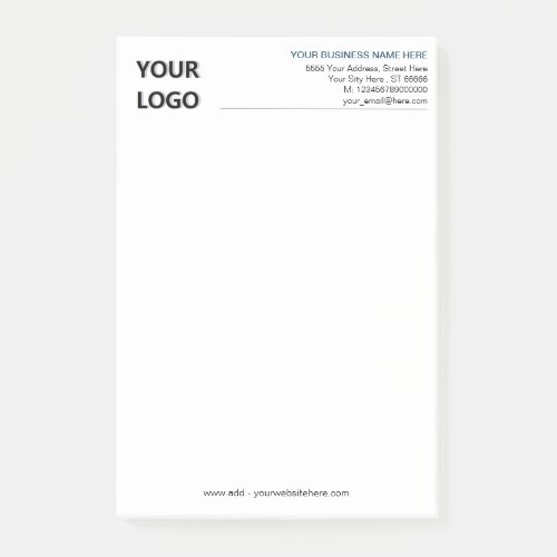 Custom Business Logo Name Company _ Professional  Post_it Notes