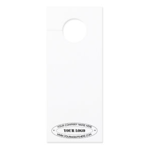 Custom Business Logo Name Company Stamp Modern Door Hanger