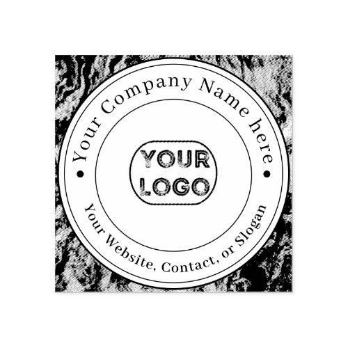 Custom Business Logo Name Contact Information Rubber Stamp