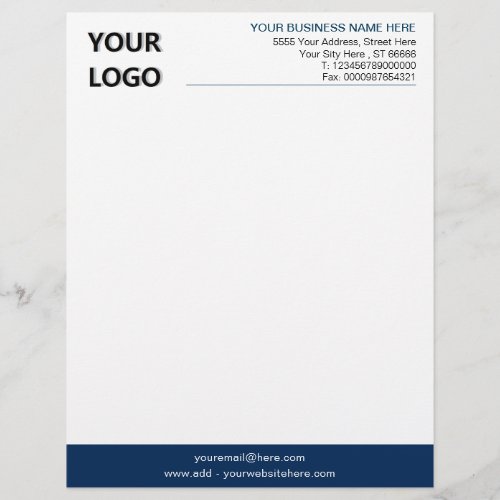 Custom Business Logo Name Info Colors Letterhead