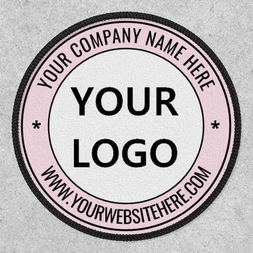 Custom Business Logo Name Info Colors Round Patch