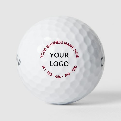 Custom Business Logo Name Info Golf Balls Stamp