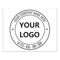 Round Custom Your Company Logo Large Stamp, Zazzle