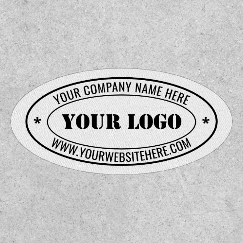 Custom Business Logo Name Info Stamp Patch