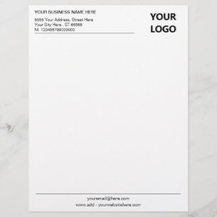 Custom Business Logo Name Information Letterhead