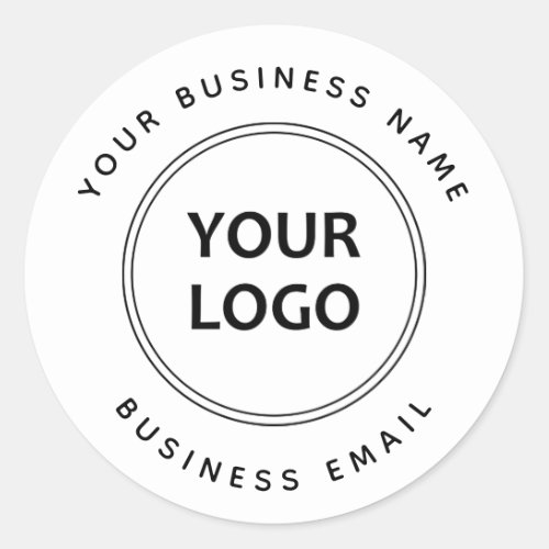 custom business logo name label sticker