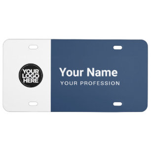 Custom Business Logo, Name, Profession License Plate