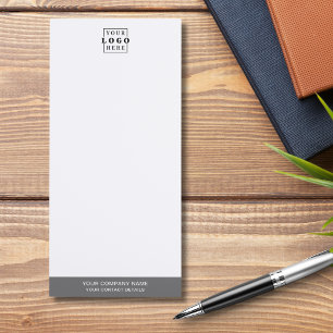 Custom Business Logo Name Promotional Gray Border Magnetic Notepad