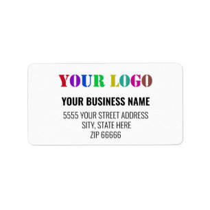 Custom Business Logo Name Return Address Labels