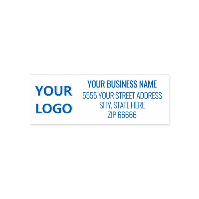 Custom Business Logo Name Return Address Stamp (Design)