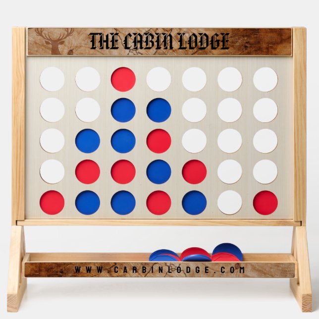 Custom Business Logo Name Rustic Wood Tone Fast Four (Front)