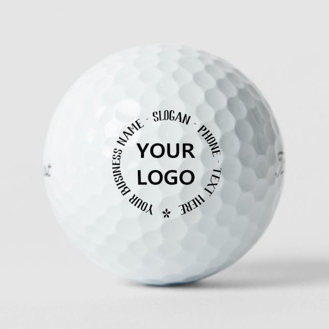 Custom Business Logo Name Slogan Text Personalized Golf Balls (Front)
