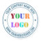 Custom Business Logo Name Stamp Sticker Example