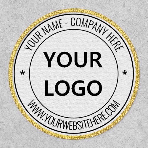 Custom Business Logo Name Website Address Stamp  Patch