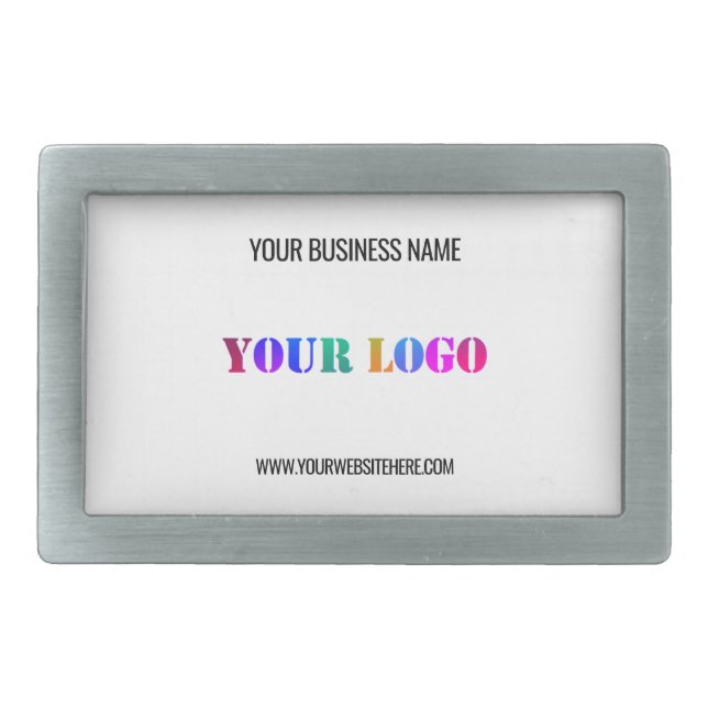 Custom Business Logo Name Website Belt Buckle (Front)