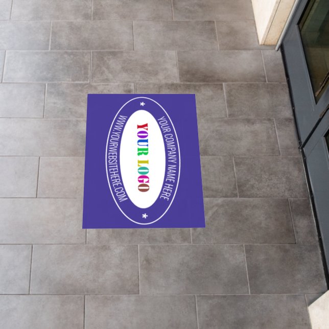 Custom Business Logo Name Website Floor Decals (Restaurant)