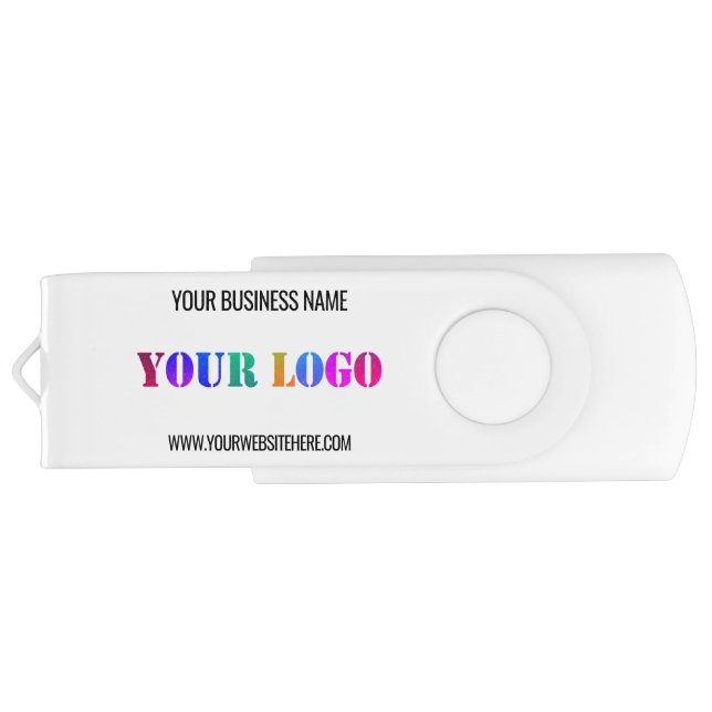 Custom Business Logo Name Website Gift Flash Drive (Back)