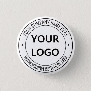 Custom Business Logo Name Website Round Button
