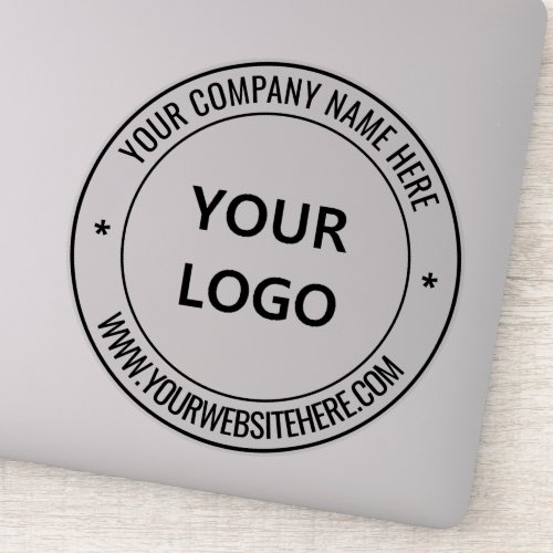 Custom Business Logo Name Website Round Sticker