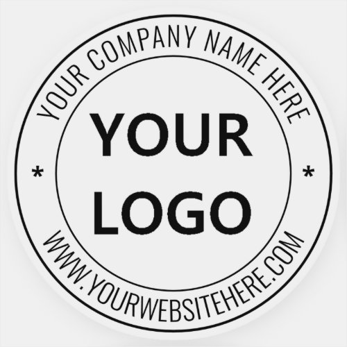 Custom Business Logo Name Website Stamp Sticker