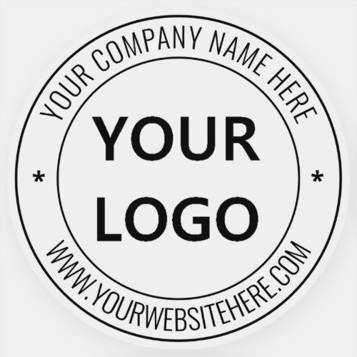 Custom Business Logo Name Website Sticker Stamp
