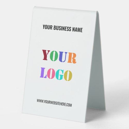 Custom Business Logo Name Website Table Tent Sign