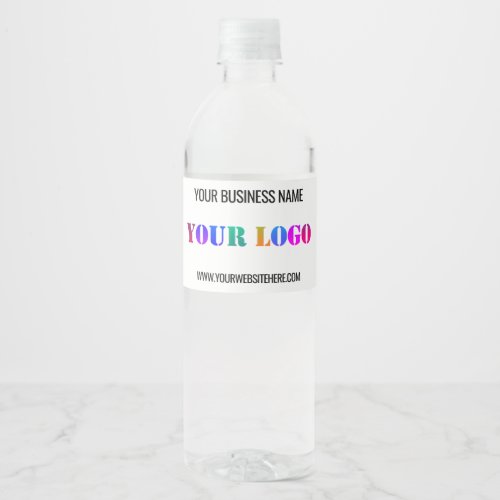 Custom Business Logo Name Website Your Company Water Bottle Label