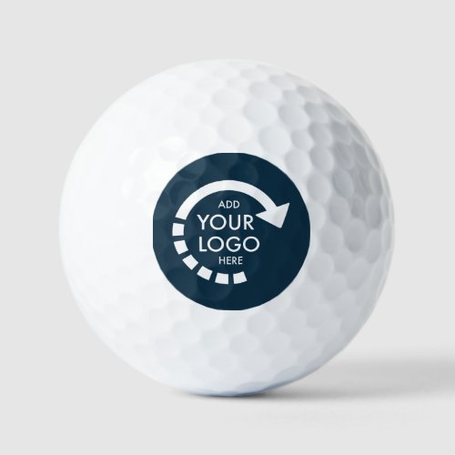 Custom Business Logo  Navy Blue Golf Balls