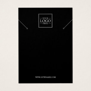 Custom Business Logo Necklace Display Cards