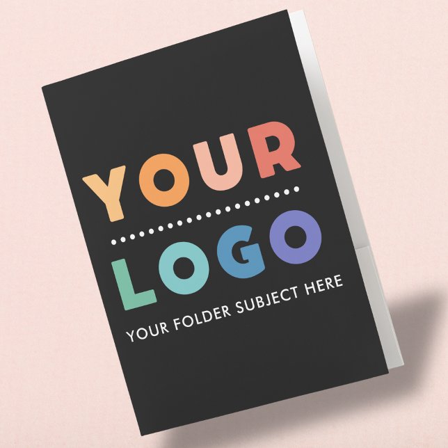 Custom Business Logo No Minimum Order Pocket Folder (logo pocket folder)