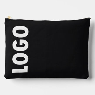 Custom Business Logo on Black  Accessory Pouch
